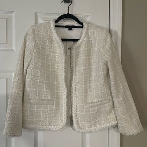 NWT Ann Taylor Cream Tweed Jacket size 4